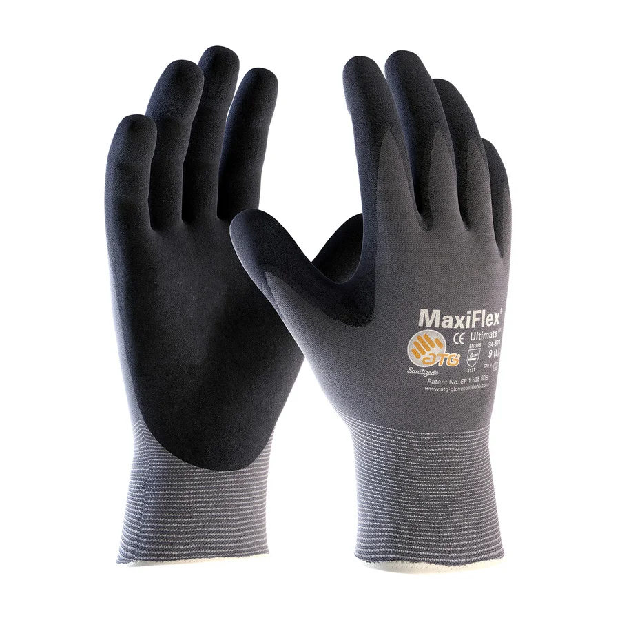 Guante PIP Maxiflex® Ultimate™ de Nylon / Lycra® Tejido sin Costuras con Agarre de Microespuma Nitrilo – 34-874