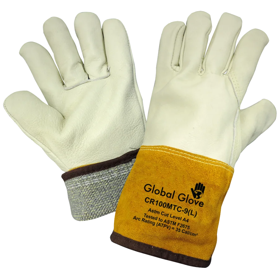 Guantes para Soldador MIG/TIG Resistentes a Cortes de Piel de Res Premium – Modelo CR100MTC