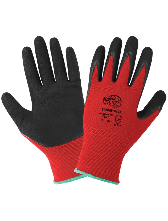 Guantes recubiertos de nitrilo con doble inmersión y acabado Mach Tsunami Grip® MF, resistentes a cortes, abrasiones y perforaciones – 500MF