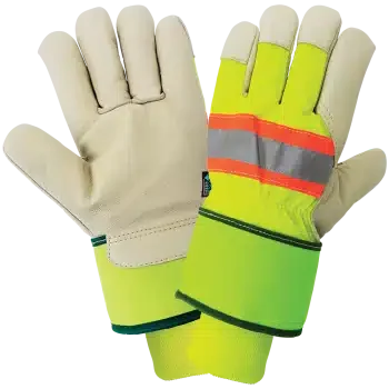 Guantes Aislados de Piel de Cerdo de Alta Visibilidad Amarillo/Verde – 2950HVDC